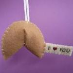 I heart you Fortune Cookie ornament
