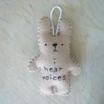 Felt Animal Rabbit Funny Bunny - I Hear Voices