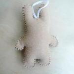 Stuffed Animal Bunny - Funny Handmade Ornament -..