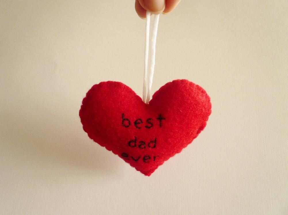 Father's Day Ornament - Best dad ever - funny handmade ornaments