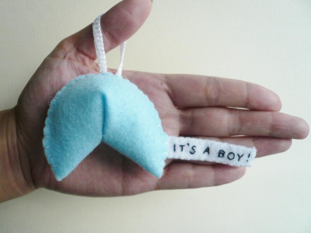 Custom Fortune Cookie Ornament - Baby boy baby shower ornament gift