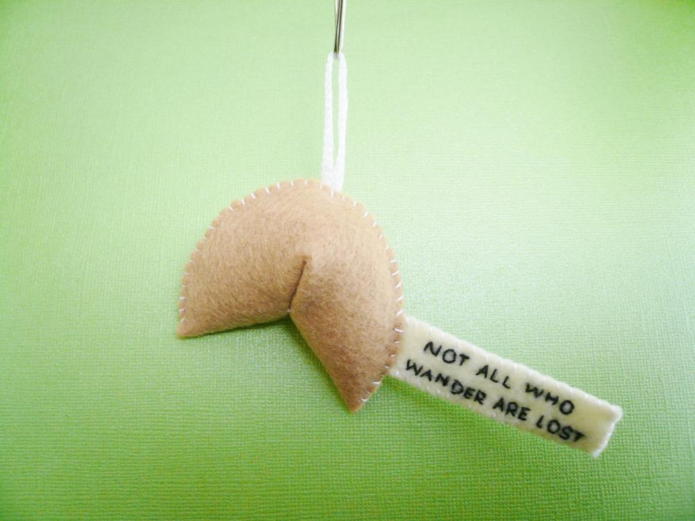 Not all who wander are lost - Fortune Cookie Ornament