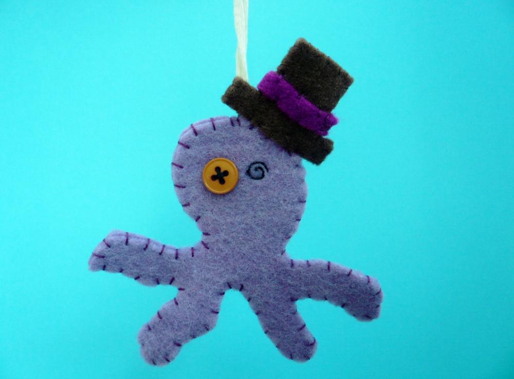 Funny Ornament - Otto The Felt Octopus