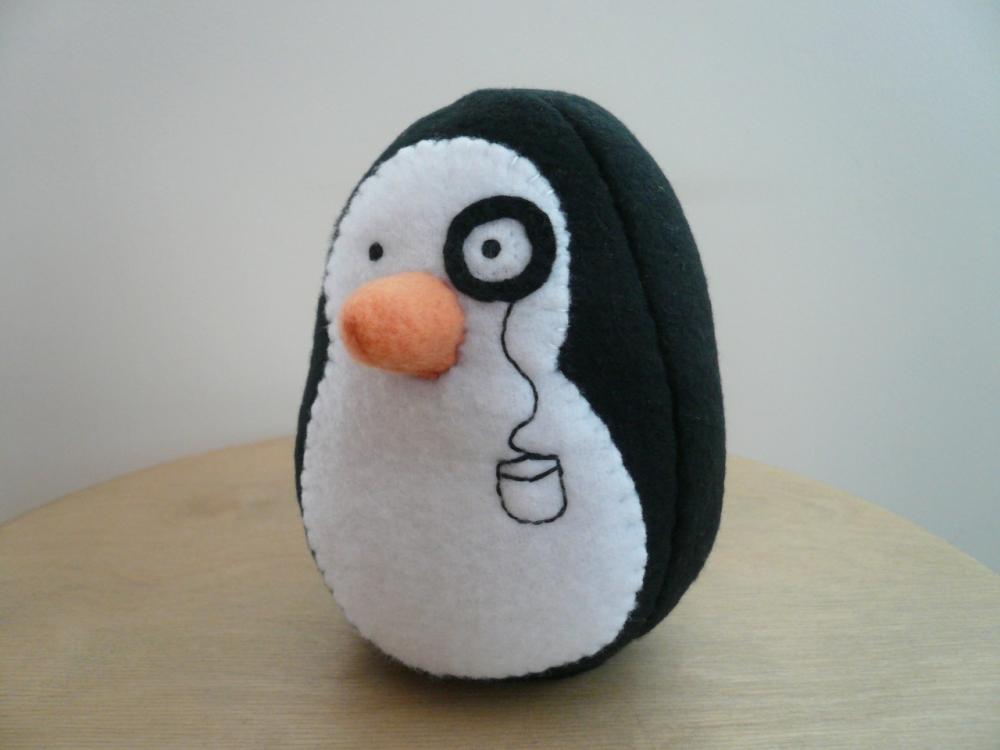 Penguin Plush Animal Stuffed Fleece Plushie - Reginald P. Flapsworthy